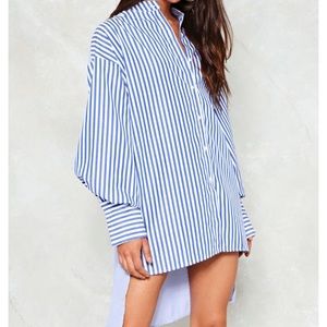 Striped shirt dress